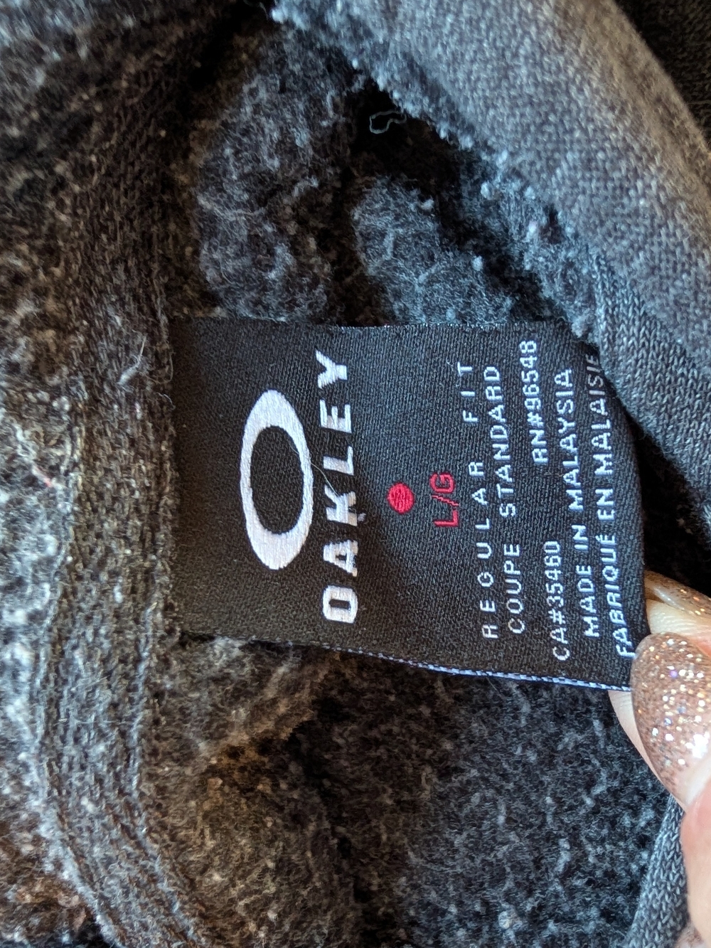Oakley Men's Gray Pullover Hoodie with Logo - Picture 3 of 5